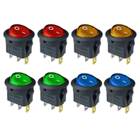 4Pcs 12V/220V Led Switch 16A 12V Light Power Switch Car Button ON/OFF 3pin Round Rocker Switch KCD1