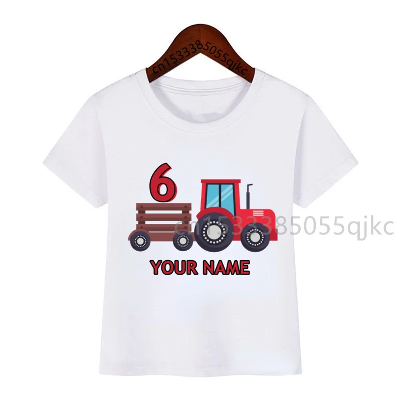 

Custom Name Number Train 1-10th Birthday Number Printed T-Shirts Kids T-Shirts Boys Girls Funny Gifts T-Shirts