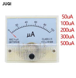 85C1-uA DC μA 50UA 100UA 200UA 300UA 500UA Analog Panel Pointer type DC ammeter 85C1-A mechanical meter ammeter