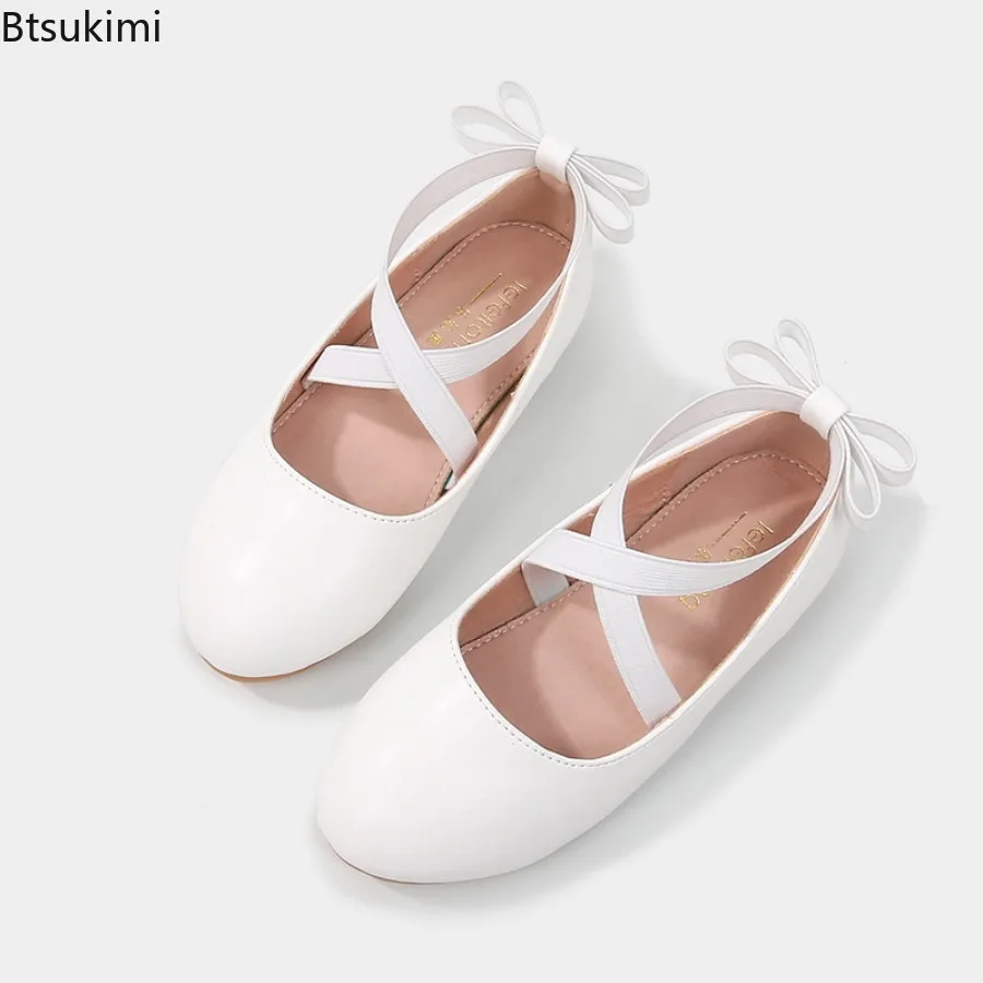2026 New Girl Shoe Girl Christmas Shoes Party Performance Ballet Flats Slip on Boat Shoes Girl Dress Ballerina Princess Shoes