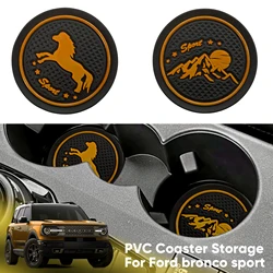 Car Cup Coaster for Ford Bronco Sport Soft Drink Cup Holder Anti-slip Pad Daily Interior Accessories Car-styling