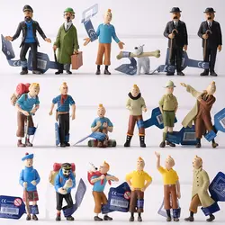 Les Aventures De Tintin Et Milou 6 Pcs/Set Figure 8.5-4.5cm The Adventures of Tintin Figurine Classic Animation Collection Dolls