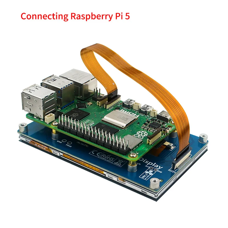 Imagem -04 - Ips Touch Screen para Raspberry pi Tela Ips 800x480 Monitor Lcd 4.3 em Dsi Raspberry pi 4b 3b Mais 3b Mais 3b Mais 3b