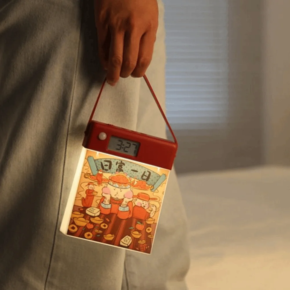 Creative Silicone LED Light Calendar Shape Dimmable Calendar Night Light Time Display Wireless Sensor Human Sensor Light