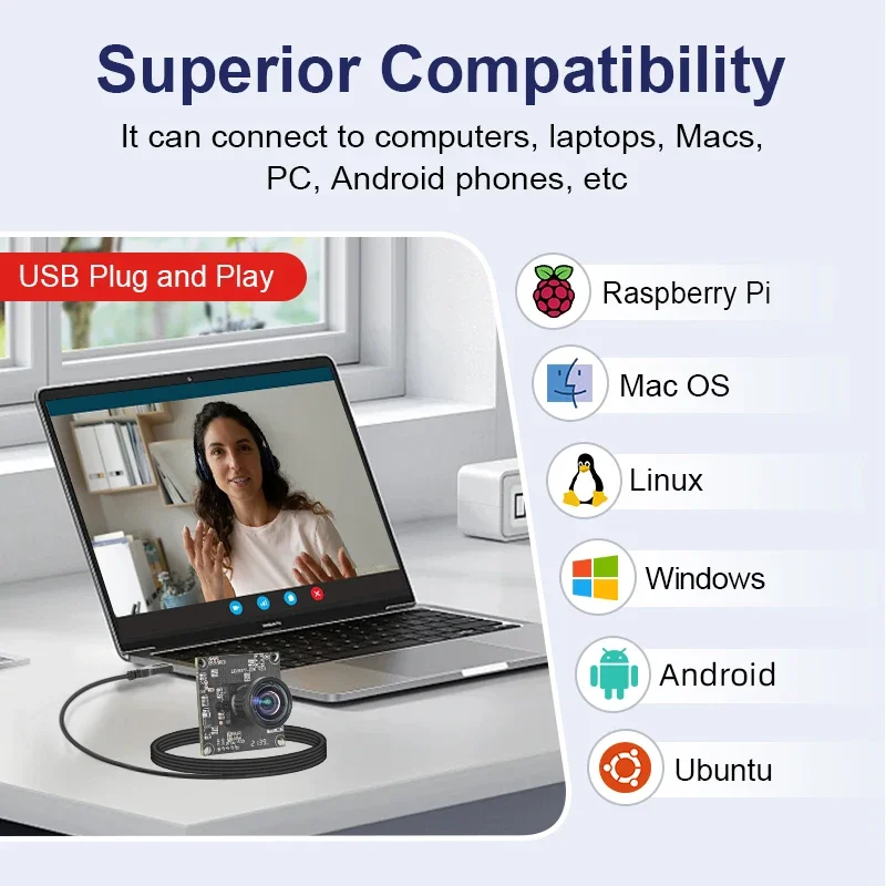 In stock ZWAK IMX577 8MP CMOS Sensor USB Camera Module 4K 30FPS Fixed Focus UVC Driver-free 1080P 120FPS Android/Windows PC/Linu