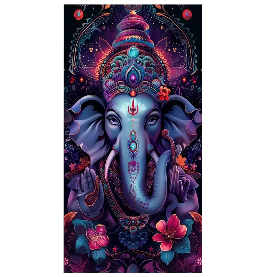 India Religious Ganesha,Buddha Statue 5D Diamond Painting Kits Large Size Diamond Embroidery Cross Stitch For Home Decor Gift