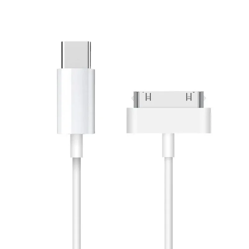Adaptador de 30 pines a USB C Cable de datos de carga Nano Touch tipo C a Cable cargador de 30 pines para IPhone 4 4S 3G 3GS IPad 1 2 3 IPod Touch