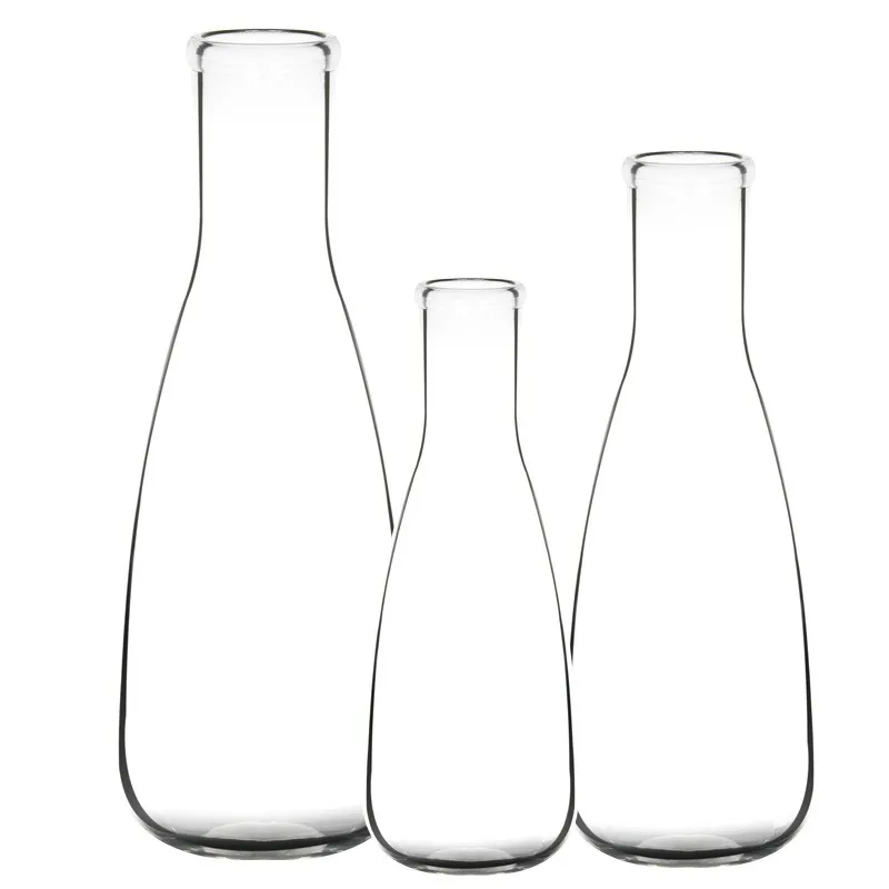 Glassware transparent eggplant shaped culture bottle 250/500ml flat culture bottle microorganism laboratory glassware