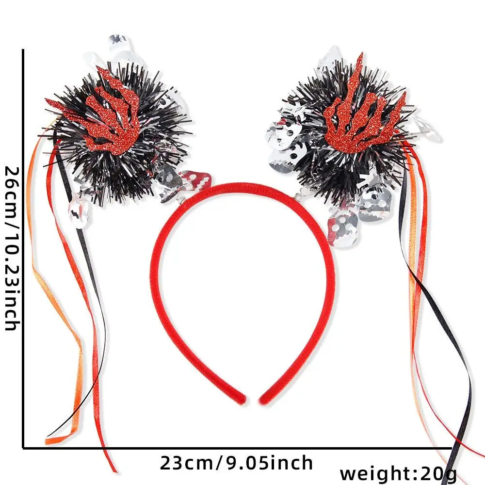 

Funny Bat Halloween Hairbands Pumpkin Skull Halloween Hair Hoop Handicraft Stripe Tassel Bat Skeleton Headband Hair Accessories