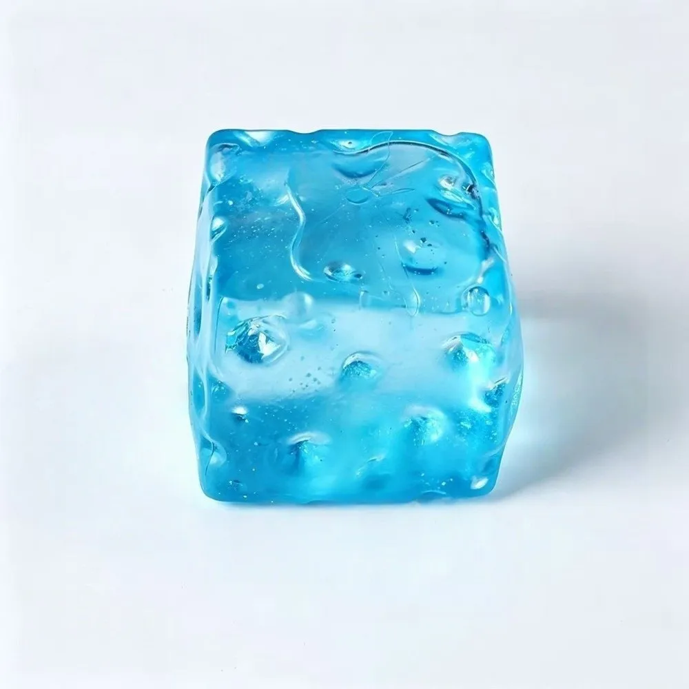 Stress Relief Translucence Simulated Cheese Pinch Slow Rebound Cube Shape Squeeze Simulated Cheese Decompression