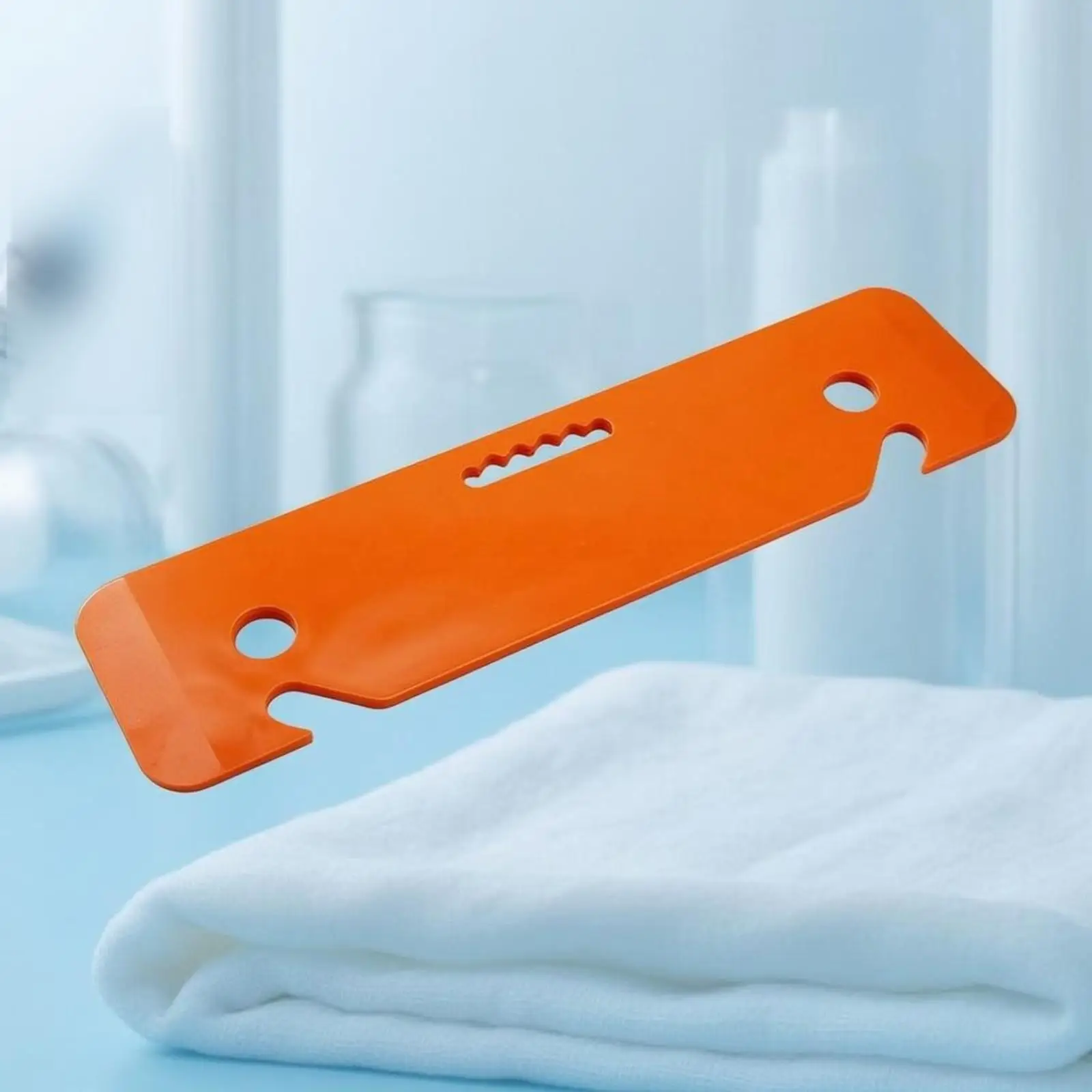 Orange Bedside Transfer Board for Elderly Patient Moving Aid with Rounded Ends Central Grip Hole