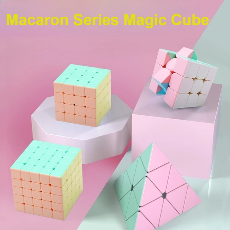 

Новый цветной волшебный куб Macaron Magic Cube без наклеек 5x5/4x4/3x3/2x2 Cubing Classroom Macaron Speed Cube Профессиональные игрушки-головоломки
