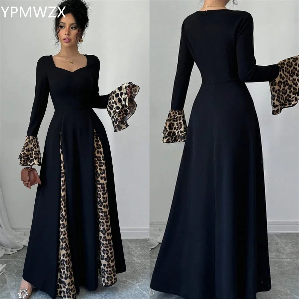 

Customized YPMWZX Square Collar A-line Floor length Skirts Draped Bespoke Occasion Dresses