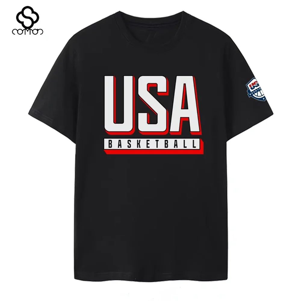 New Arrival Summer USA Basketball Jerseys National Team Jerseys Cotton Men's Sports T-Shirt Curry James Fan Unisex T-Shirt Tops