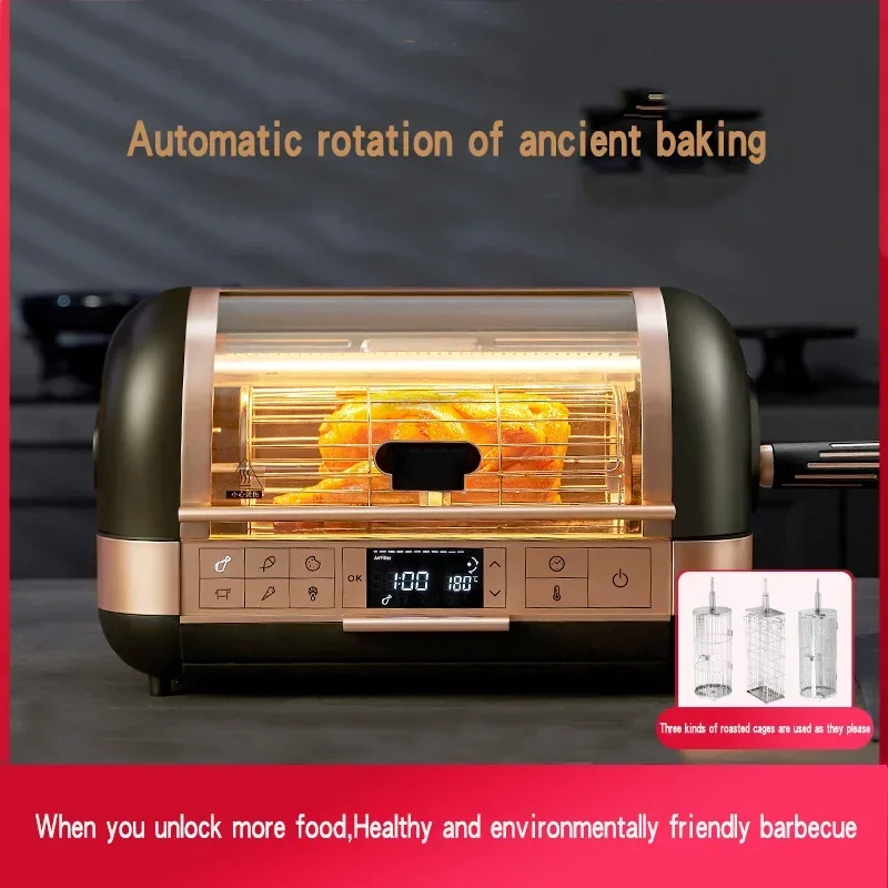 12L Electric oven air frying oven household small baking multifunctional automatic rotary chicken oven Korean style