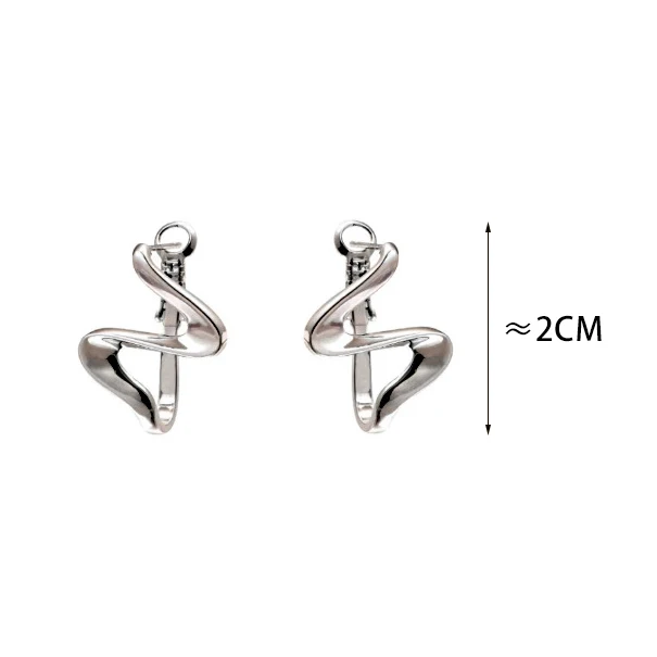 PONYKISS 925 Sterling Silver Needle Wave Hoop Earrings for Women Trendy Fashion Jewelry Minimalist Geometric Accessories