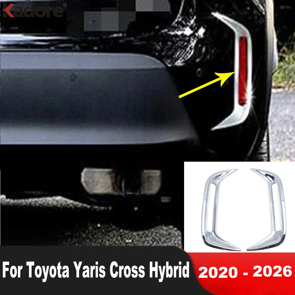 

Для Toyota Yaris Cross Hybrid 2020-2024 2025 2026: Хромированная накладка на задний противотуманный фонарь, декоративная окантовка, аксессуары