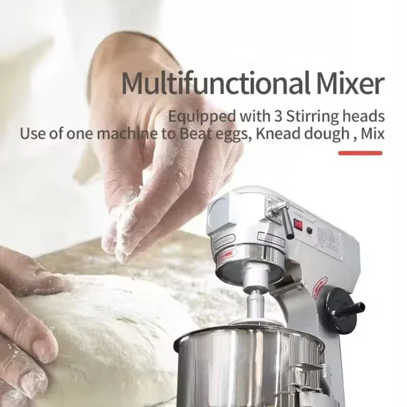 China Industrial Food Mixer Heavy Duty Spiral Vertical Mixer Bread Pizza Cake Maker 20 Litre Dough Mixer Machine