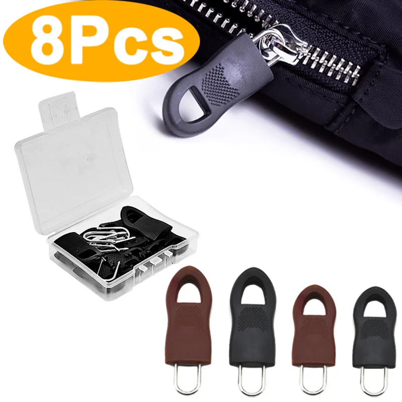 

8pcs/box Replacement Zipper Puller For Clothing Zip Fixer For Travel Bag Suitcase Backpack Zipper Pull Fixer For Tent