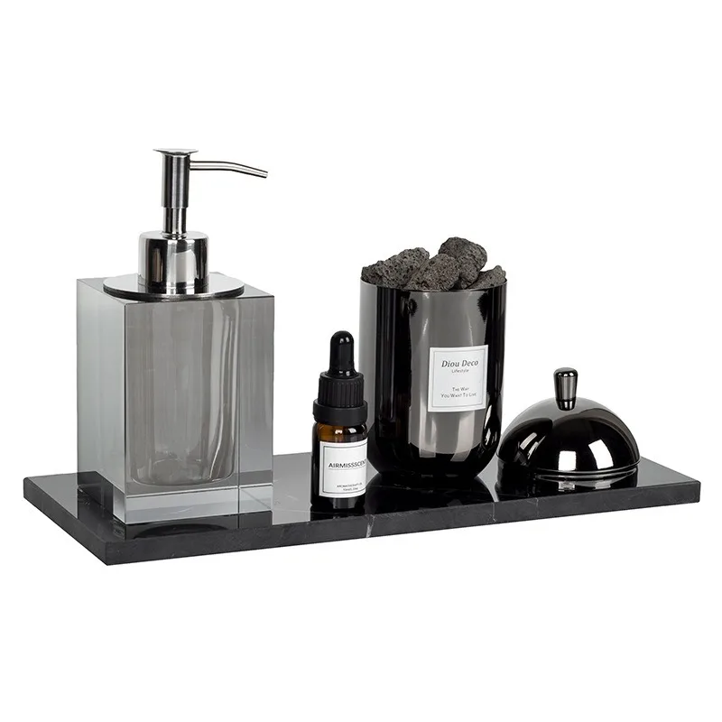 Bathroom Vanity Ornament Set Hotel Bathroom Lotion Bottle Tray Combination For Countertop Decoration & Display