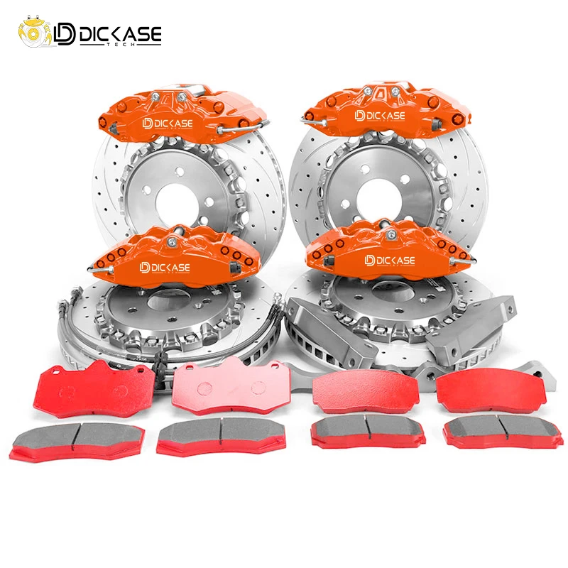 DICASE Aluminum Alloy Front Rear Brake Caliper Kits with Drilled and Sollted Disc Rotors for hummer h2