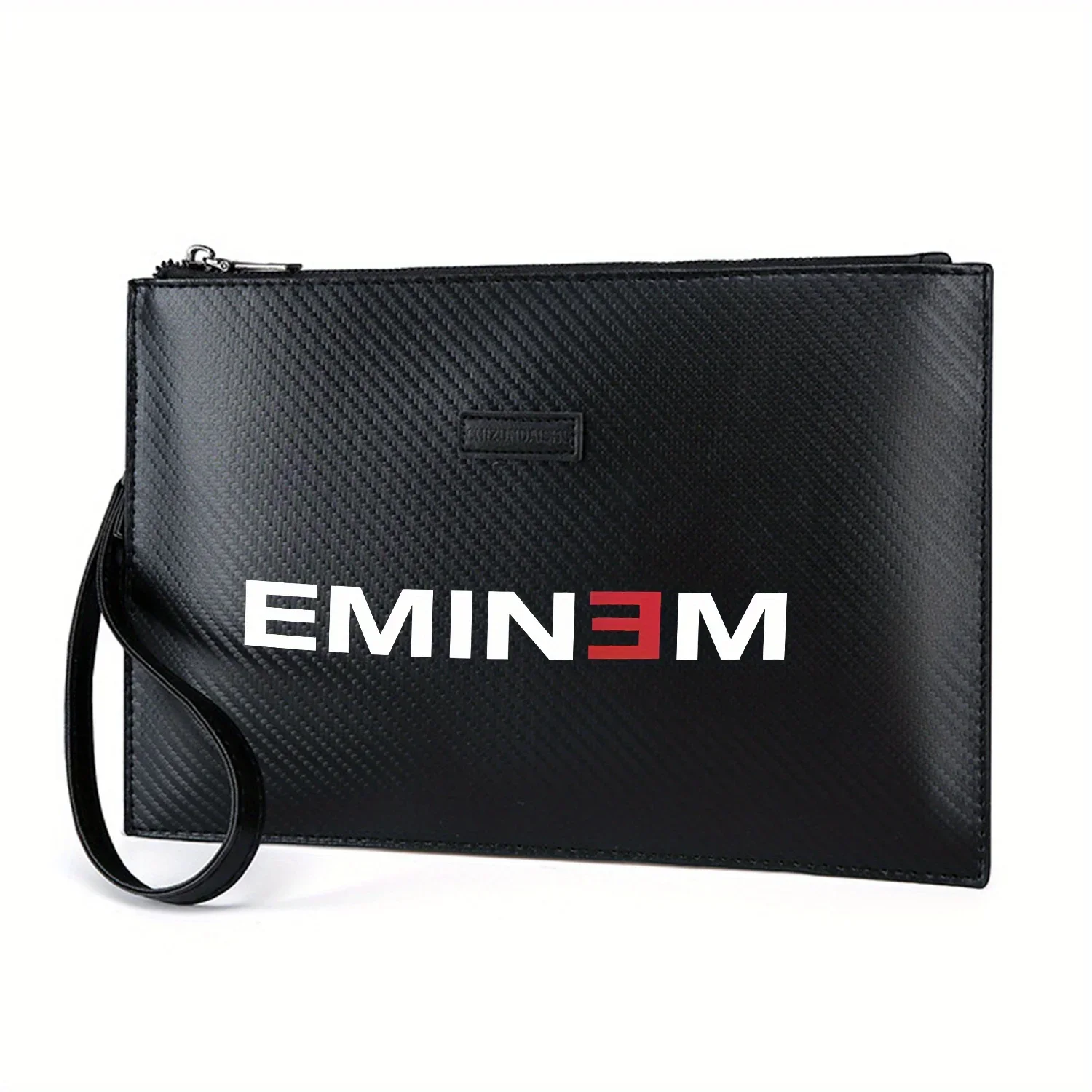 

Логотип бренда Eminem, белый, черный, красный, элегантная мужская сумка из искусственной кожи с принтом, модная и практичная для повседневной носки