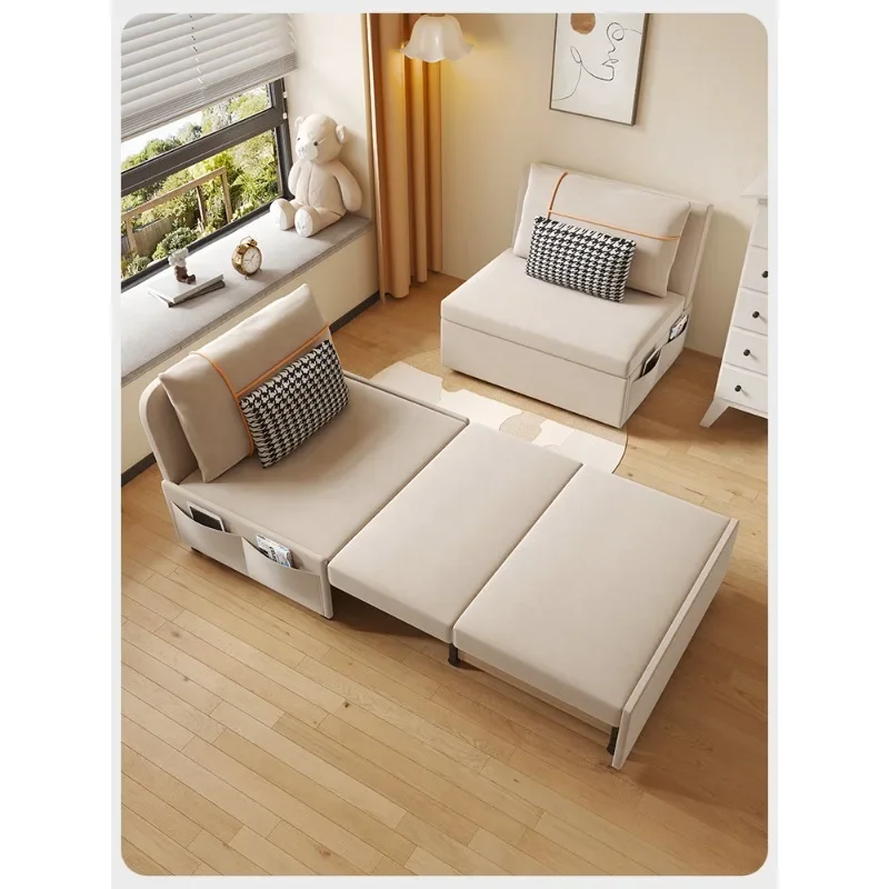 

Sofa bed movable single foldable dual-purpose small apartment ultra-narrow sitting and sleeping dual-purpose apartment study sma