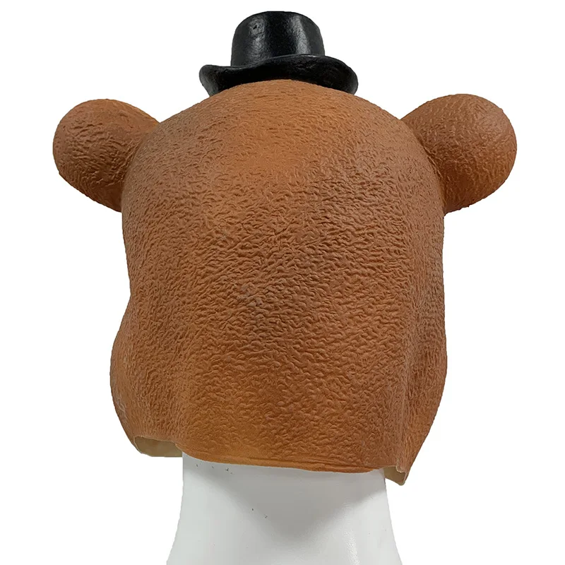 FNAF-Máscara Freddy Latex Bear, máscara de urso marrom, Cosplay Props, Festa de Carnaval, Vestido extravagante, Halloween Masque, Animal sobre a cabeça