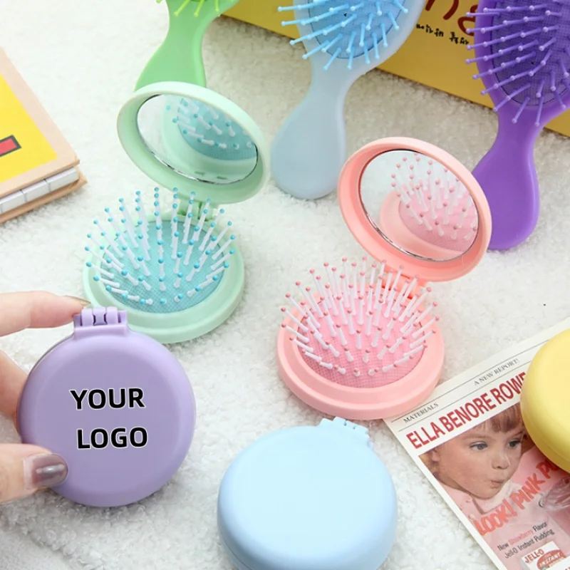 

【Logo Custom】50Pcs Customized Multi Colored Optional Cute Macaron Airbag Massage Comb Beauty Salon Tool Compatible Materials