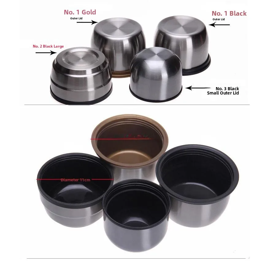 Large Capacity Water Bottle Lid Stainless Steel Travel Mug Lid Insulated Flask Top Outdoor Camping Water Bowl Accessory