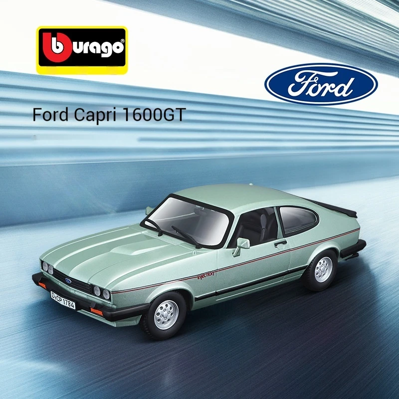 Bruago 1:24 Ford 1600gt (1982) Green Collector'S Edition Die Casting Alloy Car Model Static Decoration Model Boys Car Toy Gift