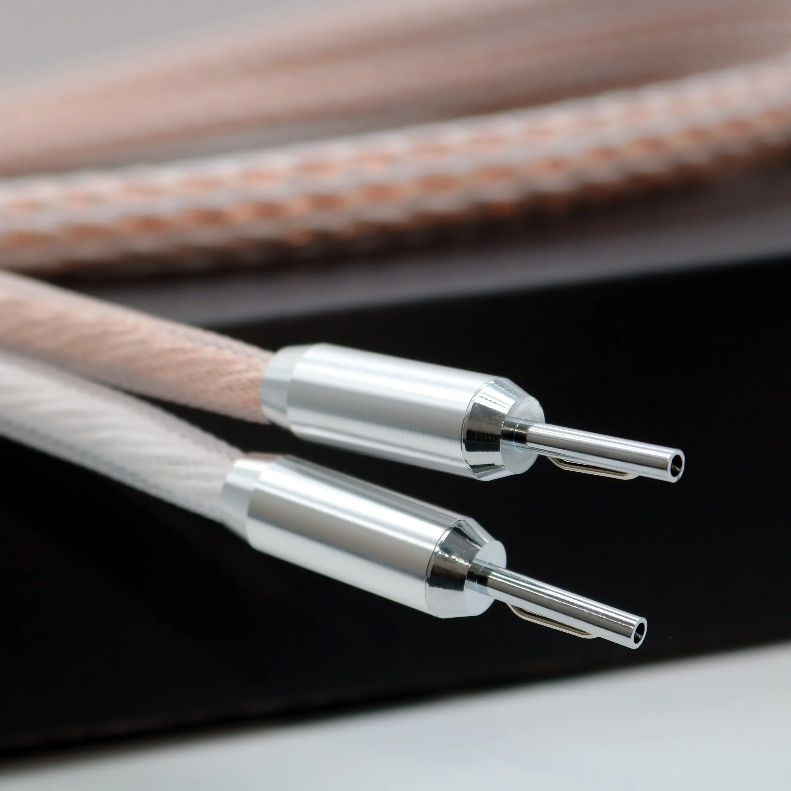 1 Paar Lautsprecherkabel XSSH DIY HIFI rhodiniert Y Spaten Bananenstecker 12AG 12TC 24 Core 4N OFC reines Kupfer Silber Lautsprecherkabel – Detail 8