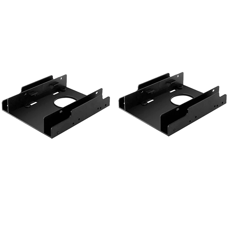 2X 3.5 Inch To 2.5 Inch SSD/HDD Hard Drive Drive Bay Adapter Mounting Bracket Converter,Double Bay