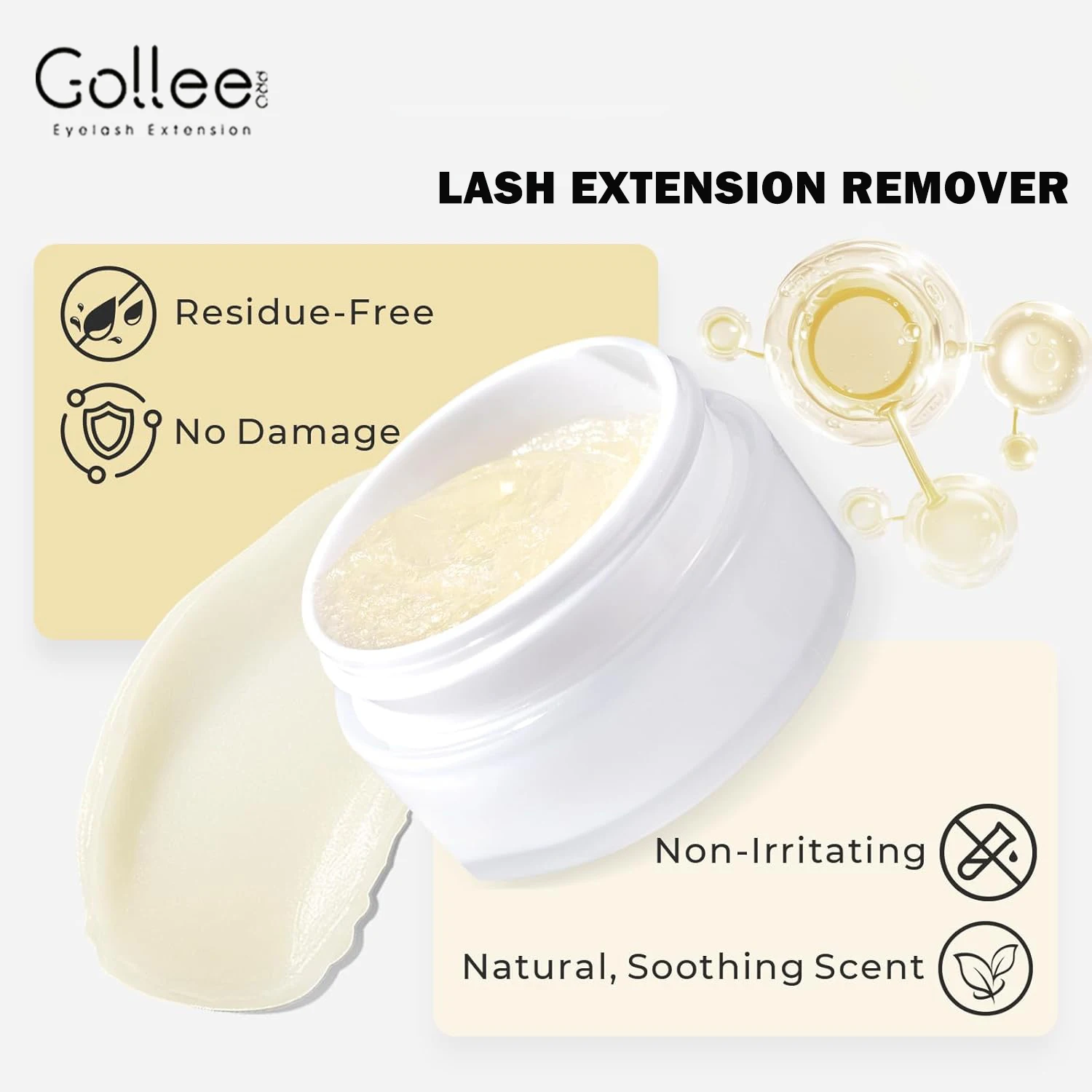 

Gollee крем для удаления клея для ресниц, 1 мин, быстросъемный профессиональный крем для удаления клея для ресниц, крем для наращивания ресниц