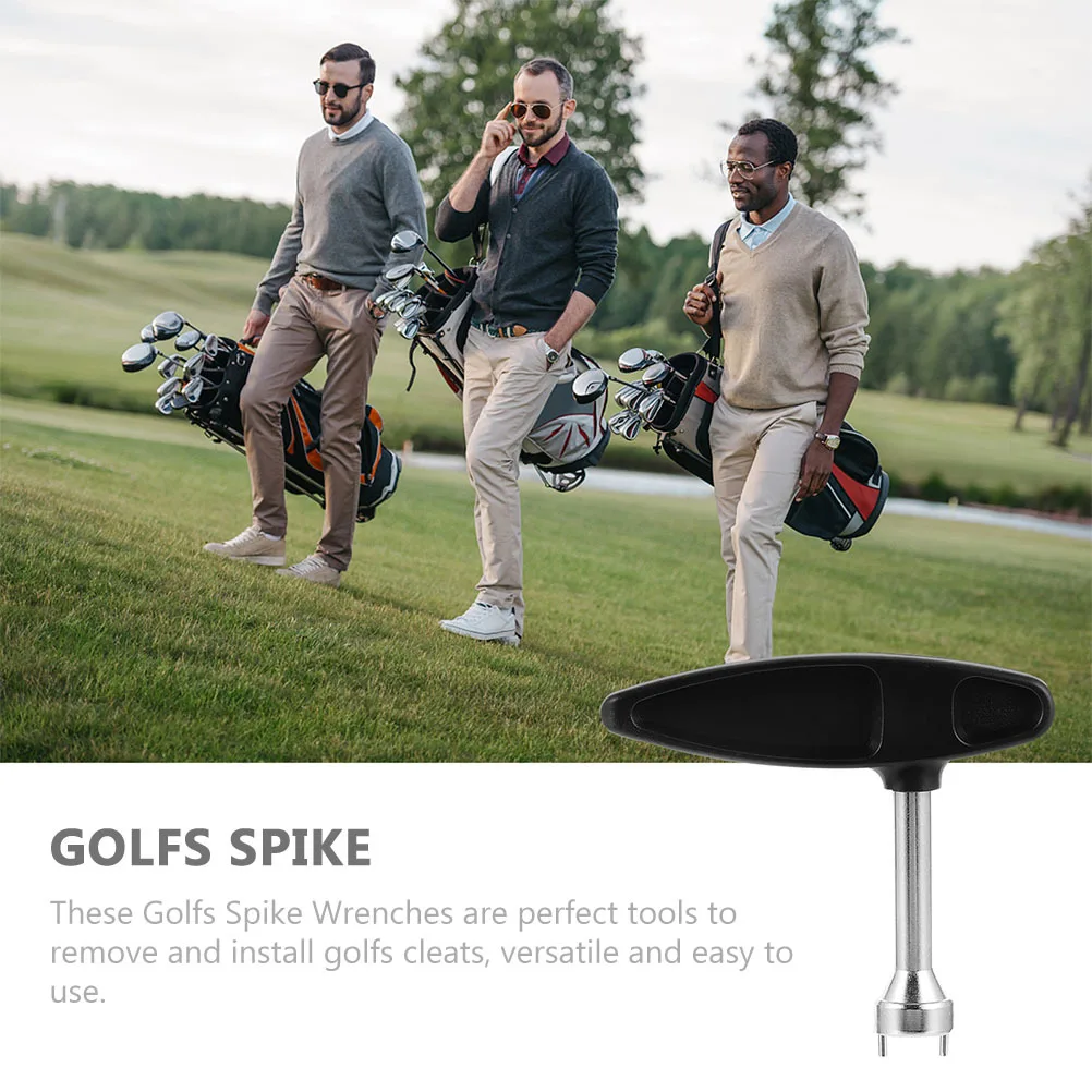 

2Pcs Golf Spike Wrench Ergonomic T-Handle Spike Remover Tool Golf Shoe Cleat Replacement for Metal Plastic Spikes