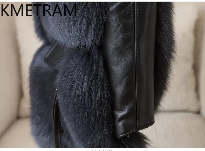 100% 천연 여우털 조끼 여성 V넥 민소매 리얼 퍼 코트 여성 고품질 겨울옷 2025 숏 조끼