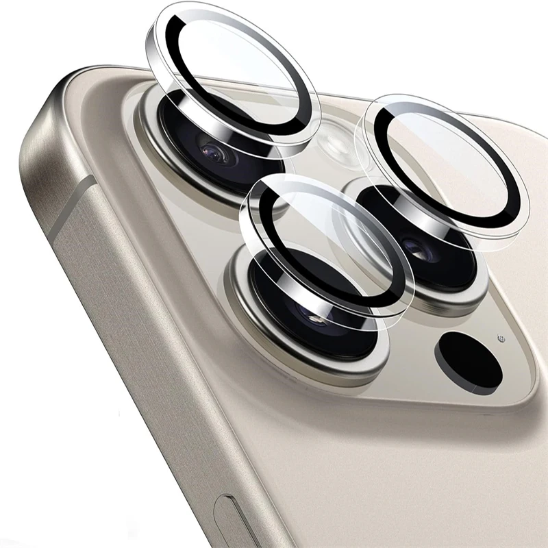 HD Clear Individual 3D Tempered Glass Camera Lens Protector Cover for iPhone 16 Pro Max Plus iPhone16ProMax iPhone16Pro iPhone16