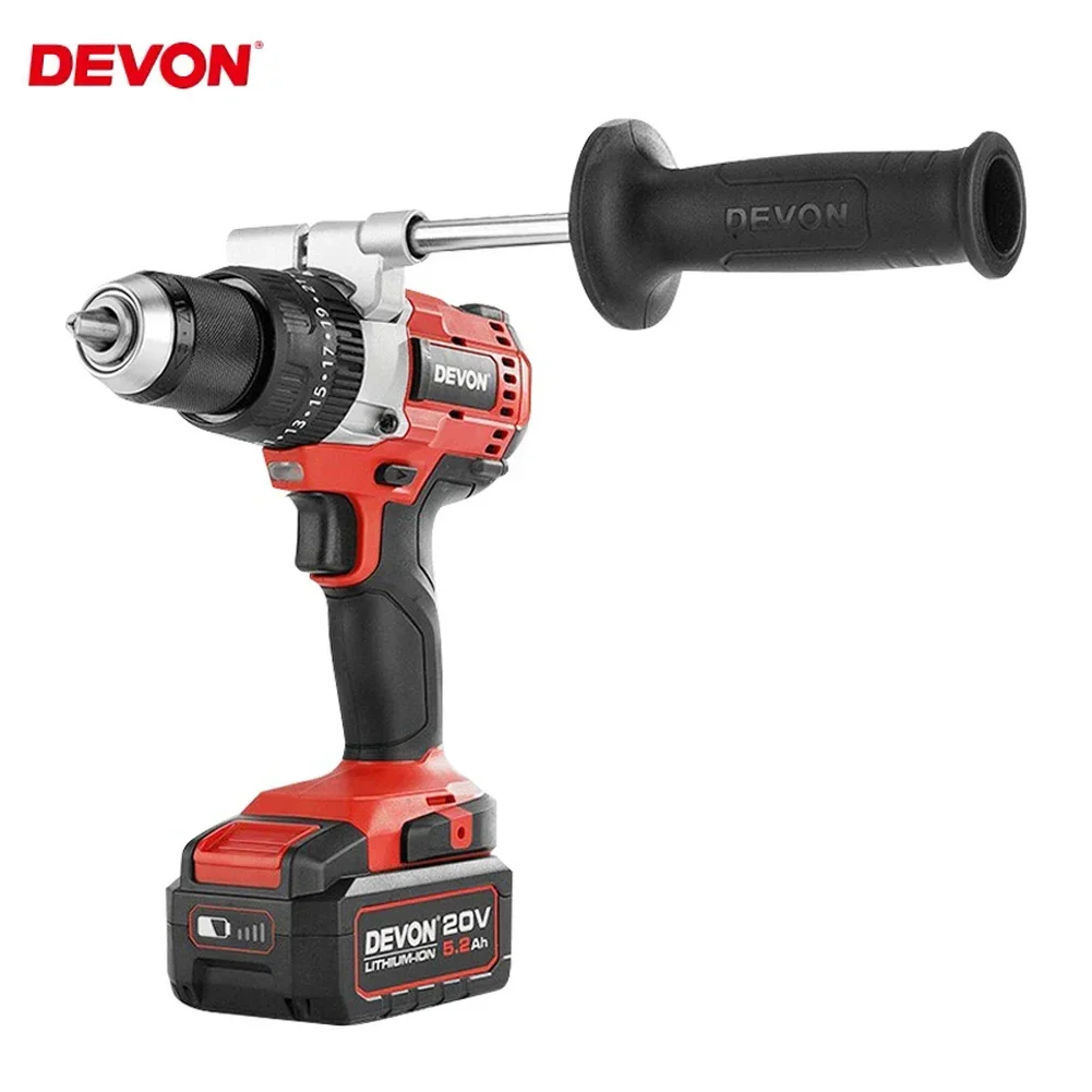 Devon Heavy Duty Wireless Electric Drill 20v Brushless Max 120Nm 2300rpm 2 Speed 5282 5283  Universal Flex Battery Platform