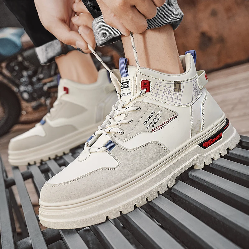 

Мужская вулканизированная обувь, нескользящая обувь, размер 39-44, мужская трендовая повседневная обувь, кожаная обувь, белые кроссовки, мужские кроссовки для отдыха