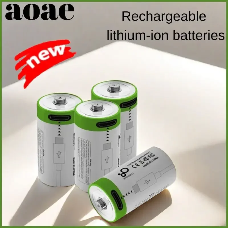 700mAh CR123A Rechargeable Battery 3.7V Li-ion CR17345 16340 Batteries for Laser Pen,LED Flashlight+ Type-c Cable Real capacity