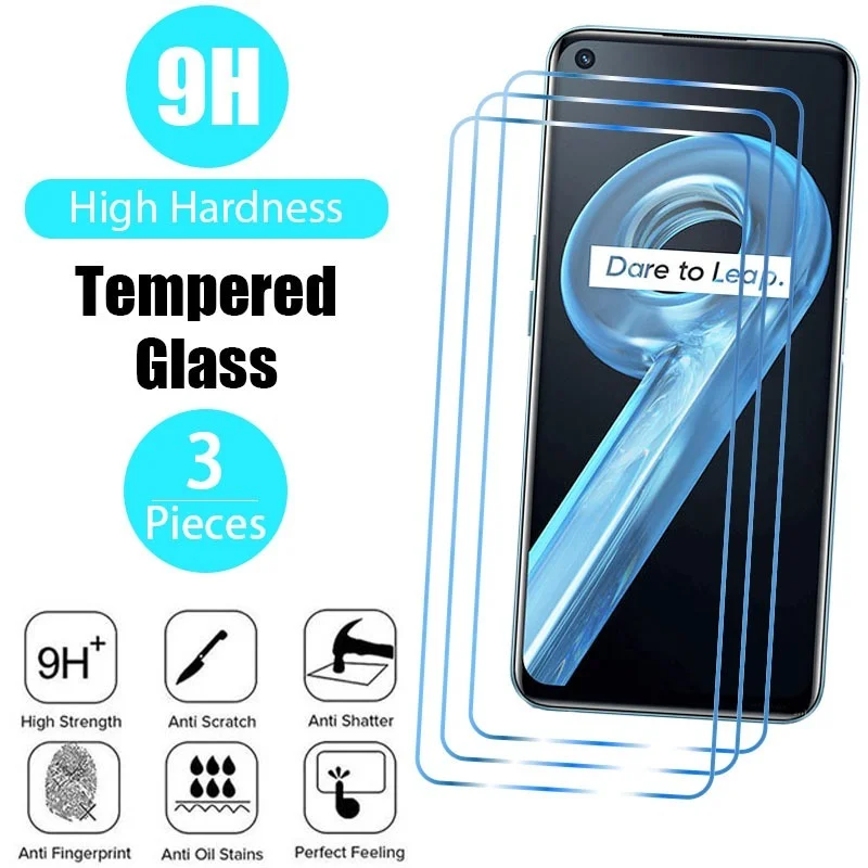 3PCS Tempered Glass For Realme GT Neo 2 2T GT 2 Pro 8i Screen Protector on Realme 8 7 Pro Q3 Q3S C21 C21Y smart phone glass