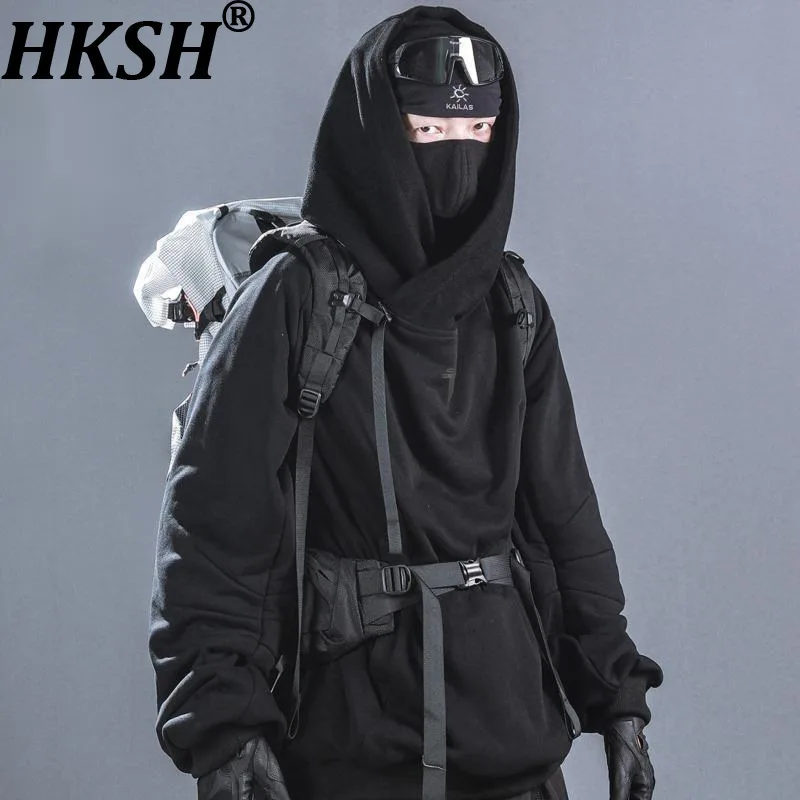 

HKSH 2025 Autumn Winter New Men Tide Heavy Hip-Hop Trendy Wizard Hat Sweatshirt Women Loose Casual Pullover Chic Hoodie HK16325