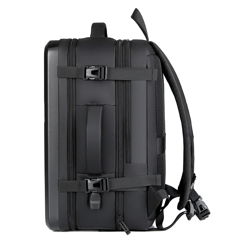 USBLarge capacity backpack hard shell commuter bag fashion notebook 17 inch computer bag ABS material travel waterproof suitcase