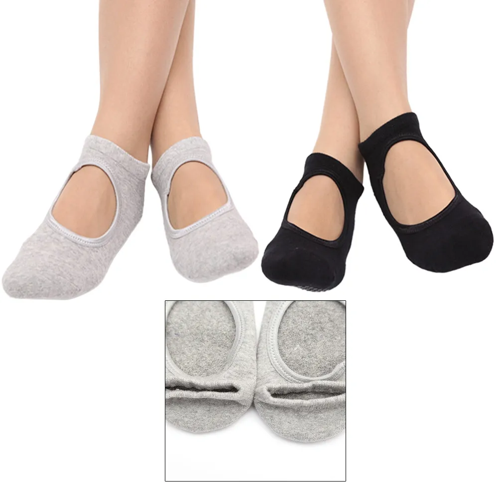 

2 пары носков для йоги для женщин, нескользящие, низкие, дышащие, для пилатеса, танцев, балета, хлопковые, удобные, для путешествий, дома и тренировок