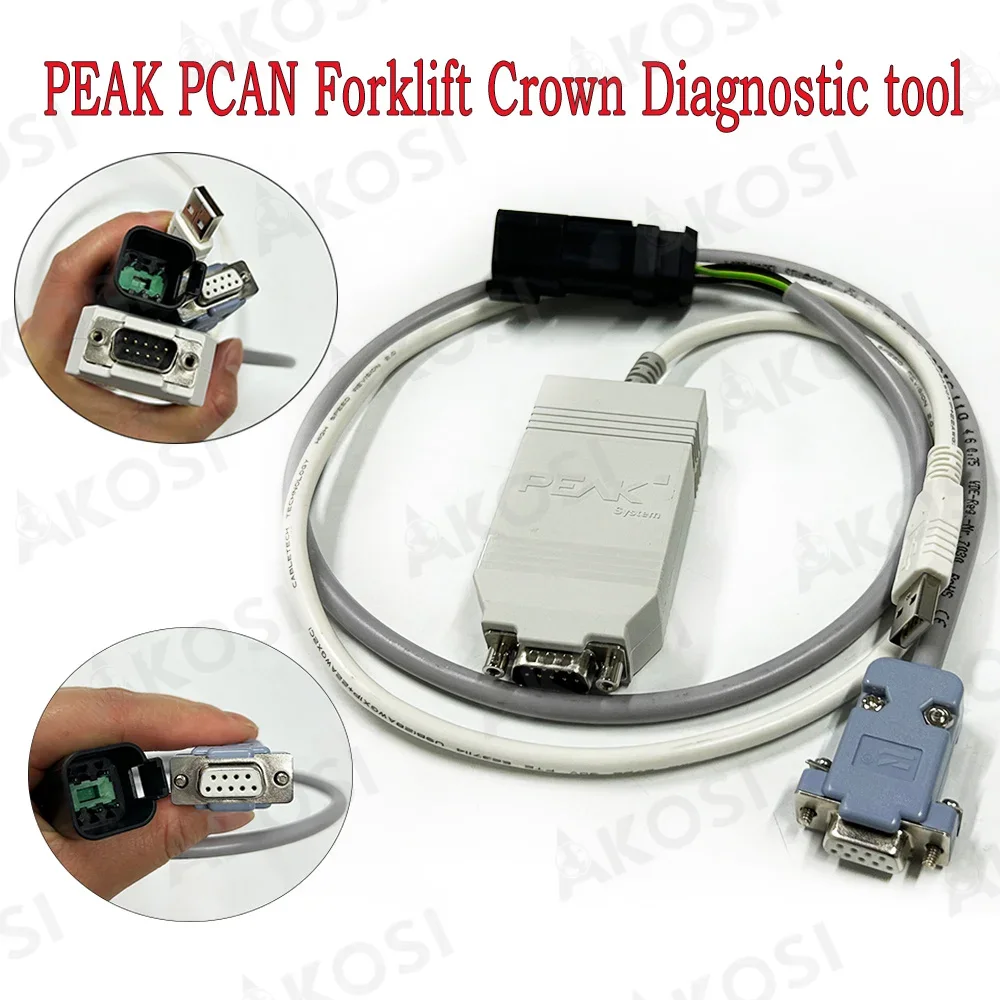 

New Forklift Crown linde Interface PEAK PCAN-USB Crown CAN Interface full system diagnostic tool