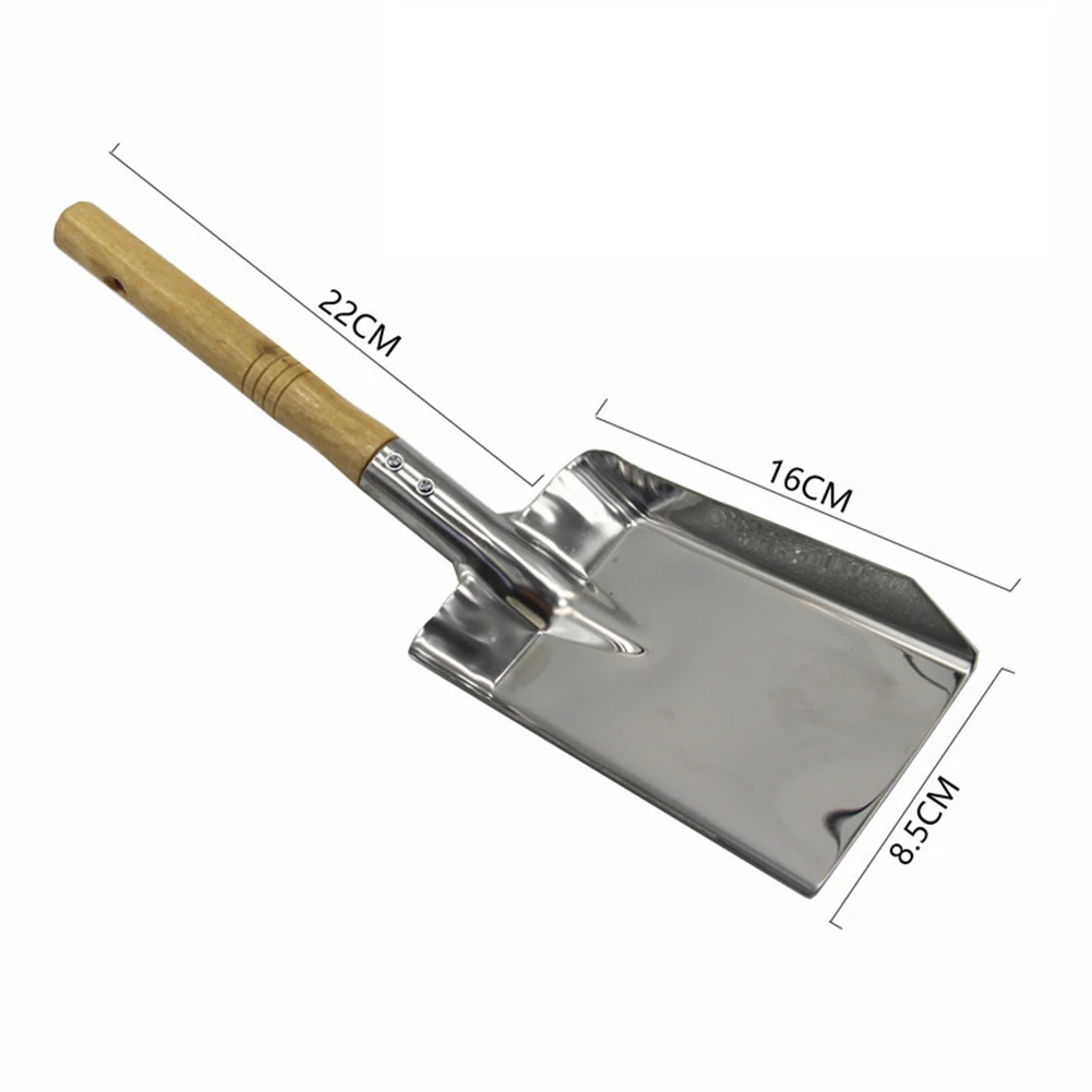 1 Pcs Chimney Shovel Stainless Steel Dustpan Ash Shovel Fireplace Cleaning Tools Fireplace Scraper Dust Removal Tool