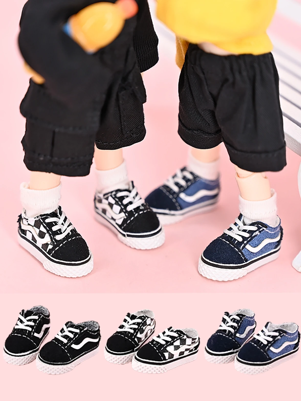 Ob11 Doll Shoes Casual Skates Obitsu11 Skates Are Suitable For Gsc Plain Ymy P9 Molly Sneakers 1/12Bjd Doll Shoes