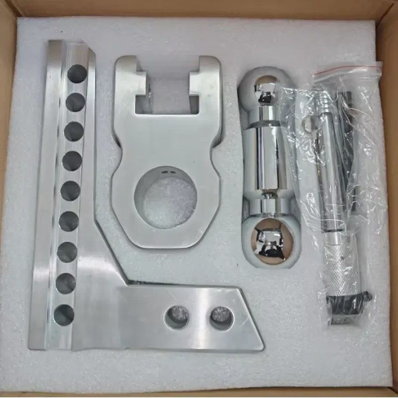 Adjustable Heavy Steel Trailer Hitch 8-Inch Drop/Rise 2 2-5/16-Inch Ball 2-Inch Receiver 10000lbs Tractive Capacity