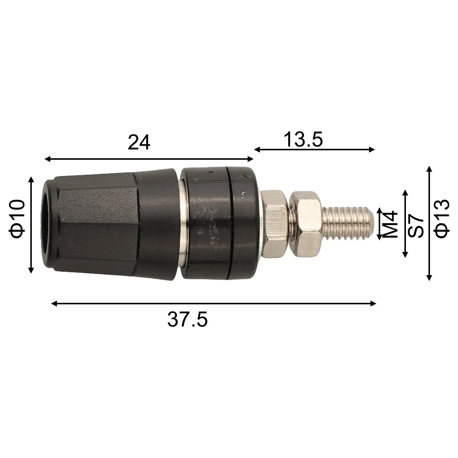 

DIY Electronics Banana Socket 4mm Connector Superior Performance 37.5mm Length Easy Installation For DIY Connections