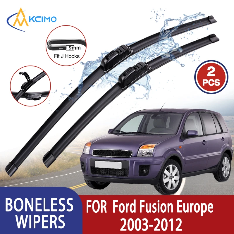 

Kcimo для Ford Fusion Europe 2003-2012 Автомобильный дворник U-типа Мягкий резиновый стеклоочиститель без костей HD Тихий прочный автомобильный дворник 22 "+ 16"